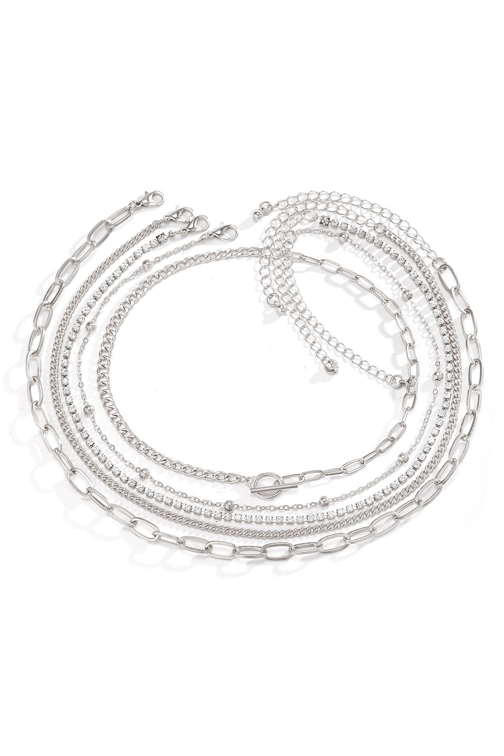 5pcs Layered Chain Collarbone Necklaces Set-4