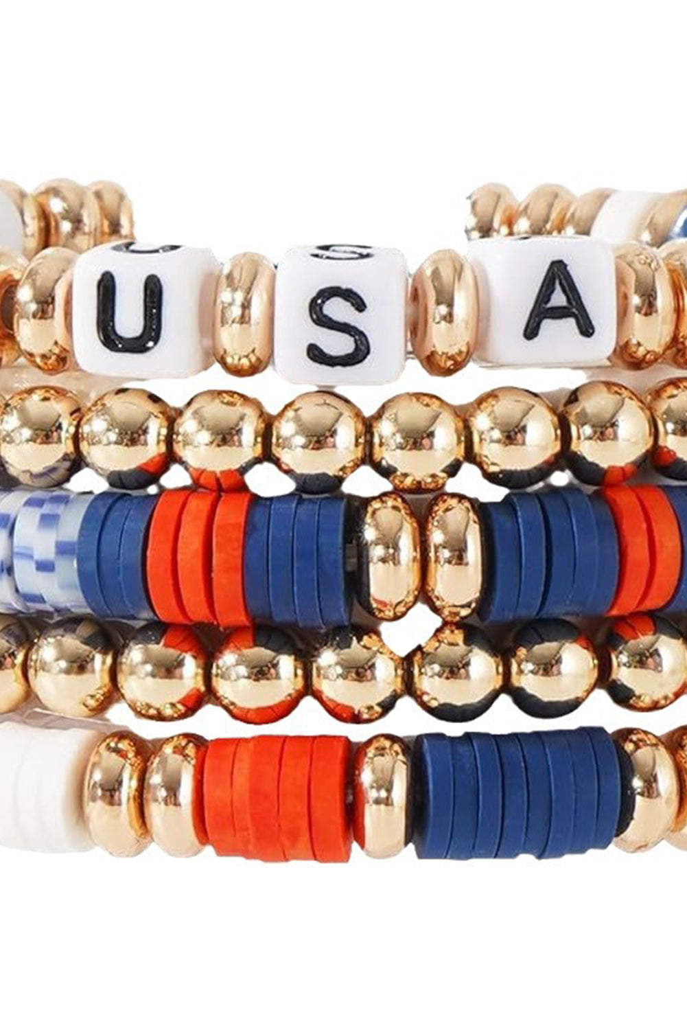 5pcs USA Beaded Bracelet Set-2