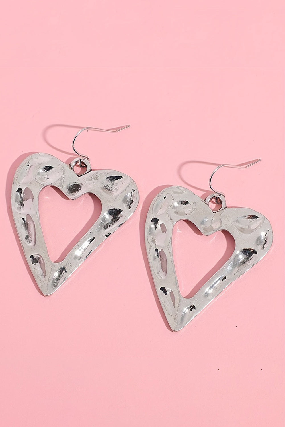 Hollowed Heart Shape Earrings-1