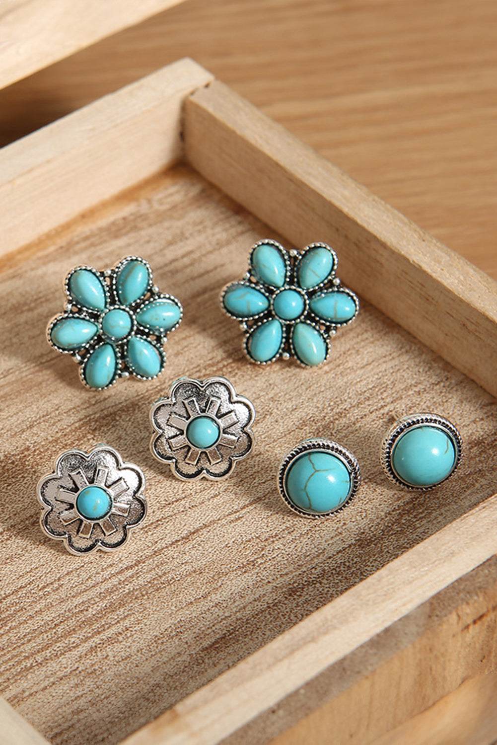 3 Piece Set Western Stud Earrings-0