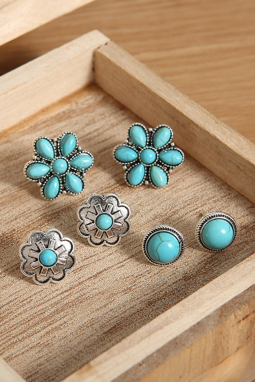 3 Piece Set Western Stud Earrings-0