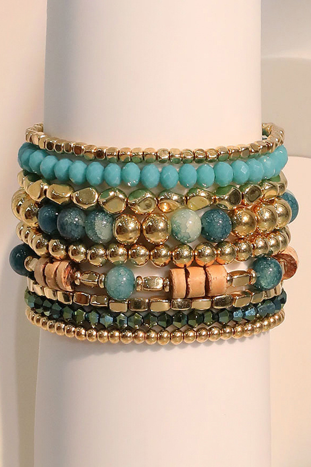 Boho Beaded Multi Layer Elastic Bracelet Set-2