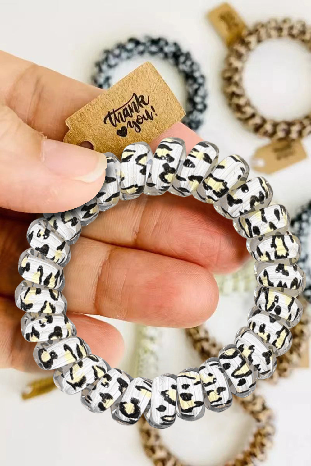 3PCS Leopard Printed Telephone Wire Hair Loop-4