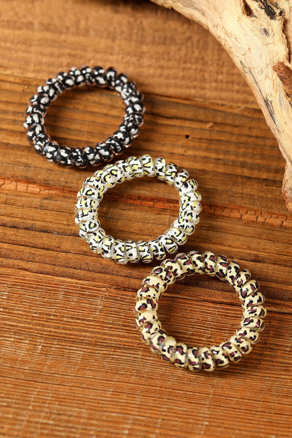 3PCS Leopard Printed Telephone Wire Hair Loop-0