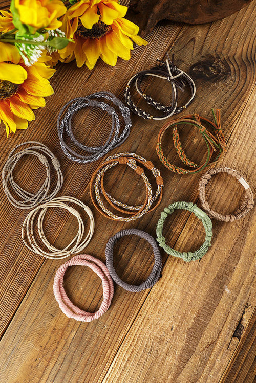 10pcs Boho Knotted Hair Ties-1