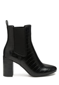 Babbel Faux Leather Block Heel Ankle Boots-5