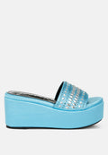 Batanga Diamante & Rhinestone Detail Stylish Flatforms-0