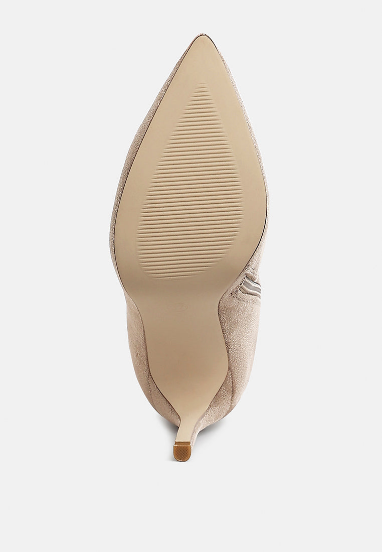 Becks Rhinestone Patterned Calf Boots-4