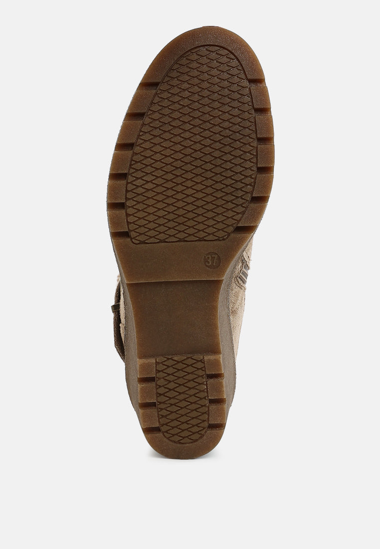 Big horn Faux Fur Harness Boots-4