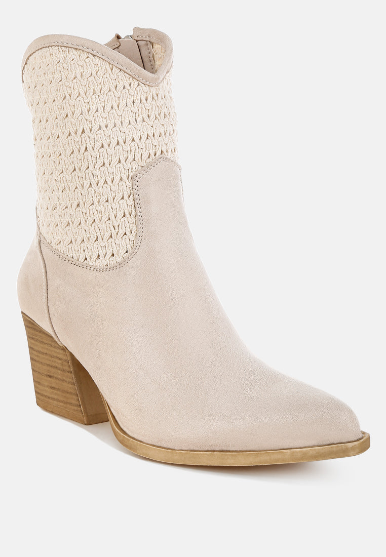 Bimmy Woven Pointy Western Boots-1