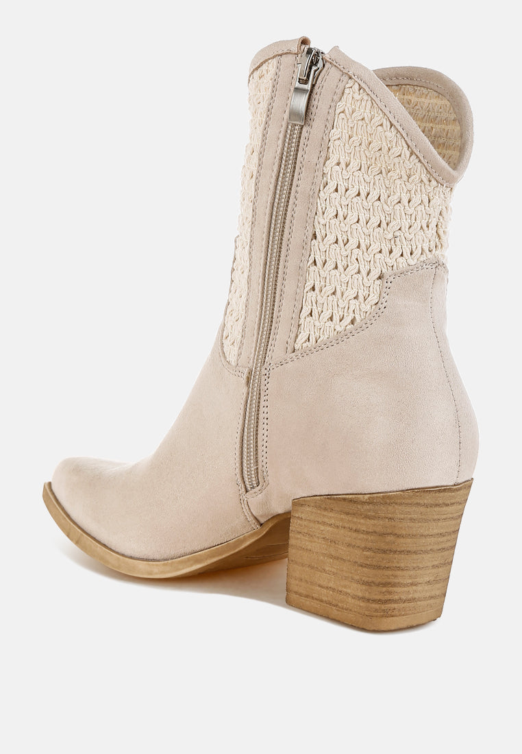 Bimmy Woven Pointy Western Boots-2