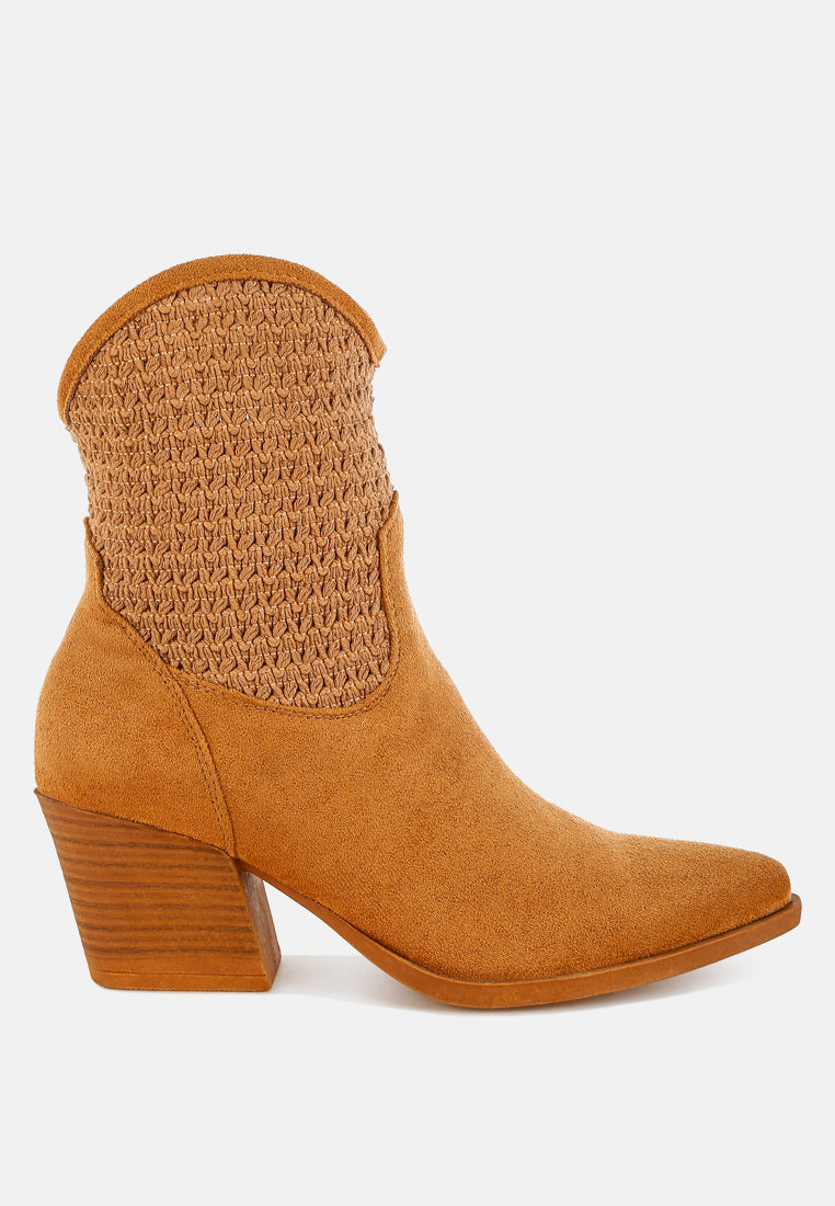 Bimmy Woven Pointy Western Boots-5