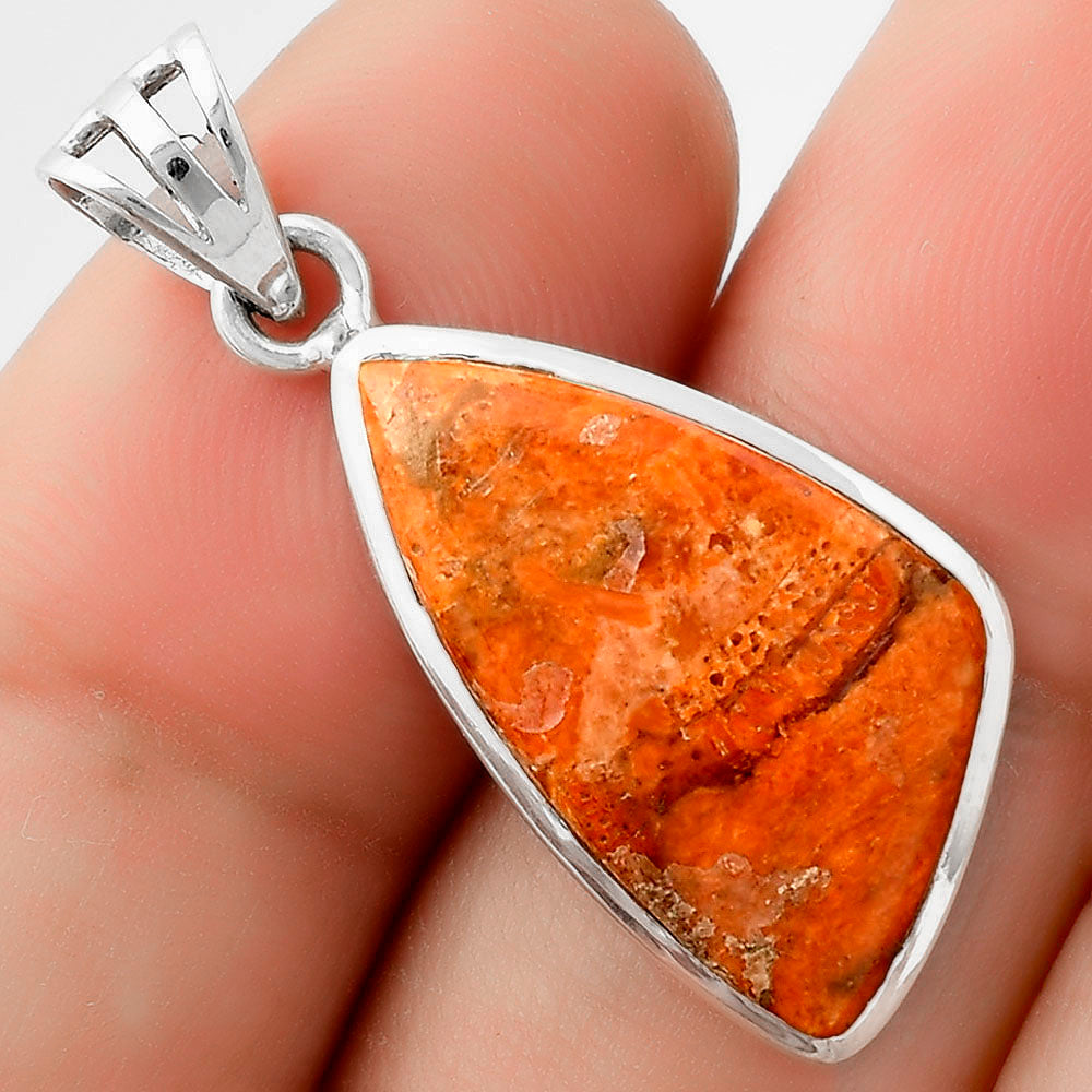 Red Sponge Coral Pendant Earrings Set T-1002 DGT01030-2
