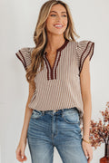 Karter Ruffled Short Sleeve Blouse-0