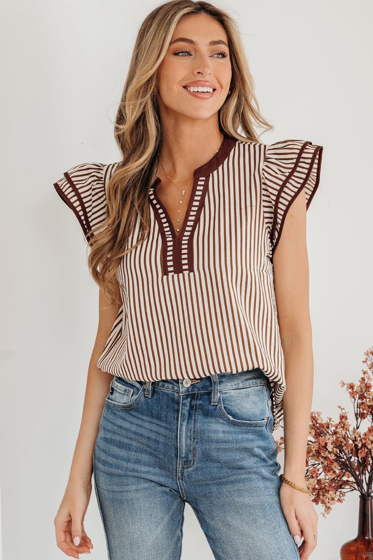 Karter Ruffled Short Sleeve Blouse-0