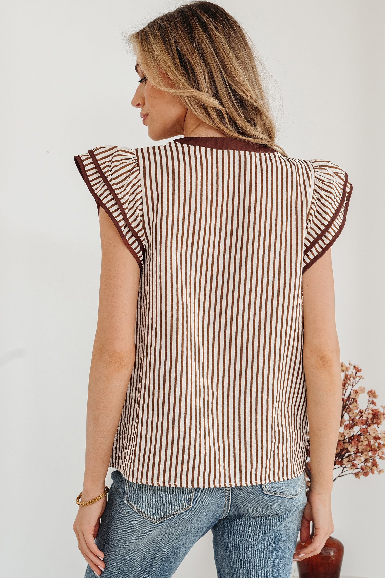 Karter Ruffled Short Sleeve Blouse-1
