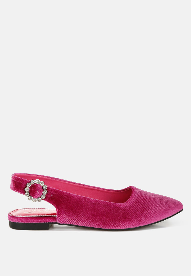 Dolan Velvet Slingback Flat Sandals-8