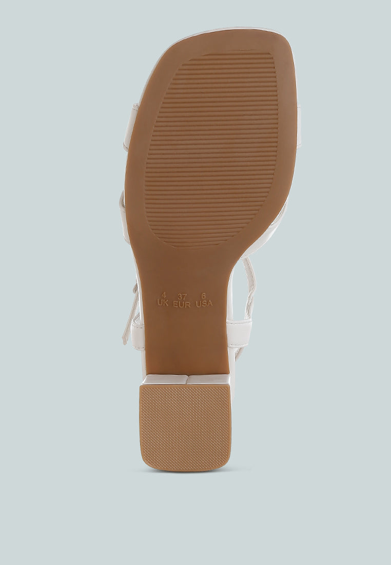 Edessa Square Toe Block Heel Sandals-4