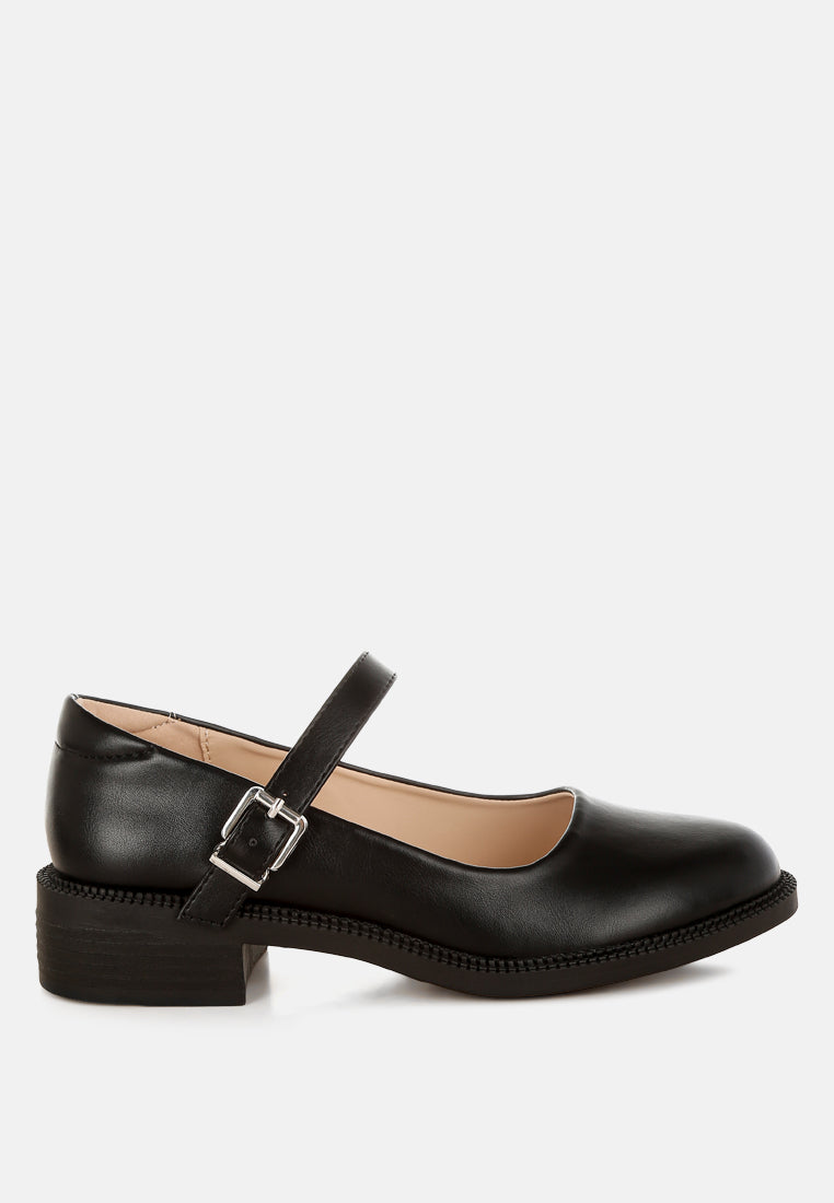 Ejeta  Faux Leather Mary Jane Shoes-6