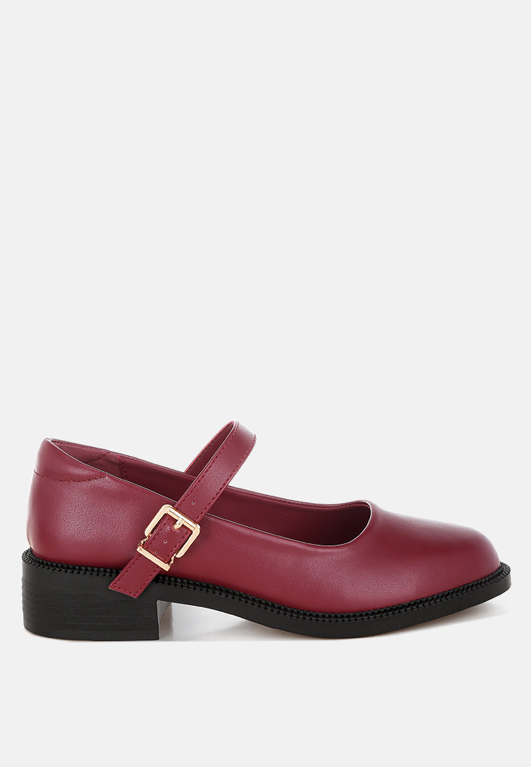 Ejeta  Faux Leather Mary Jane Shoes-7
