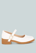 Ejeta  Faux Leather Mary Jane Shoes-0