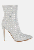 Frostin Pointed Toe Rhinestones Stiletto Boots-0