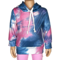 Girls Blue & Pink Pull over Tie Dye Hoodie Sweatshirt Jacket-0