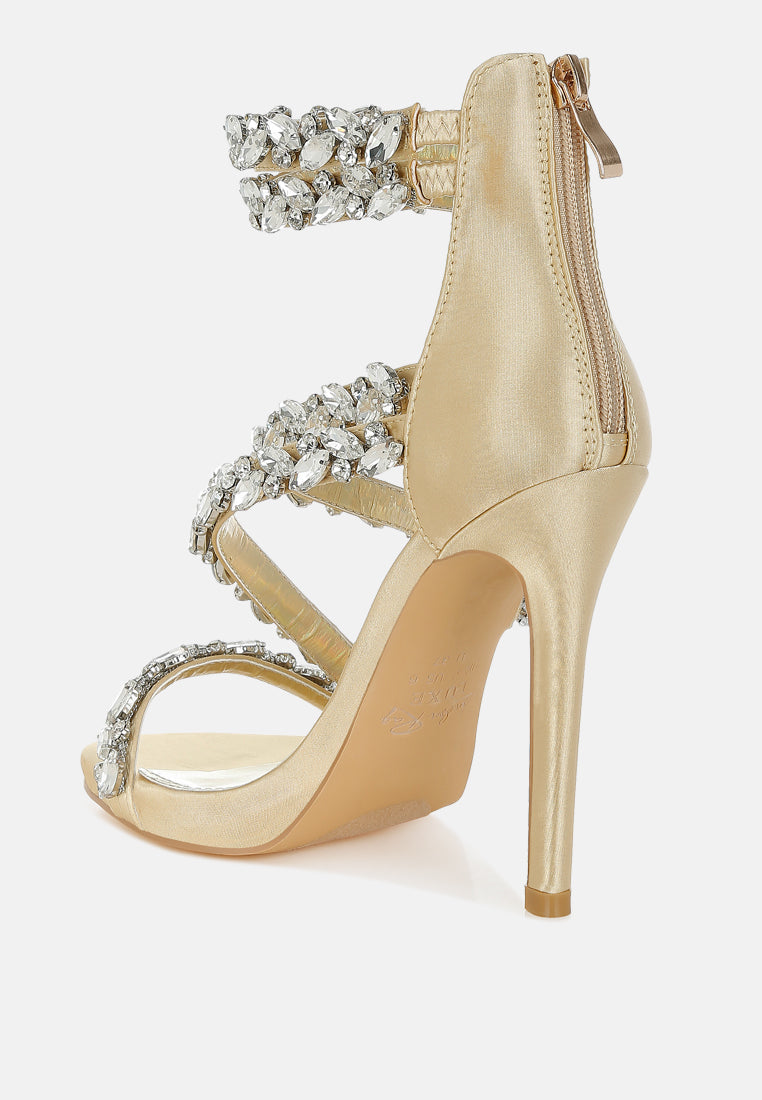 Korna Diamante Embellished Stiletto Heel Sandals-2