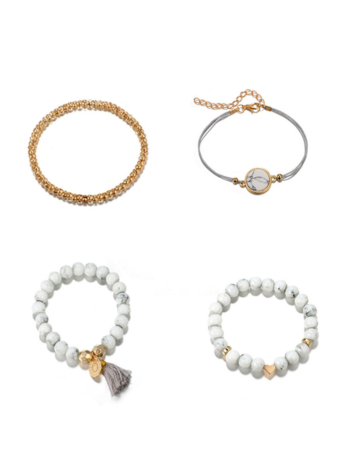 Gray Marble Bracelet Set-2