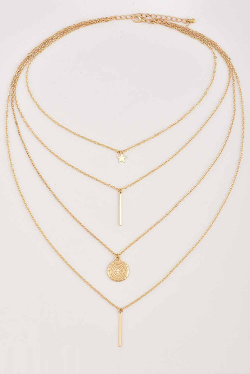 Boho Multi-layered Pendant Necklace-0