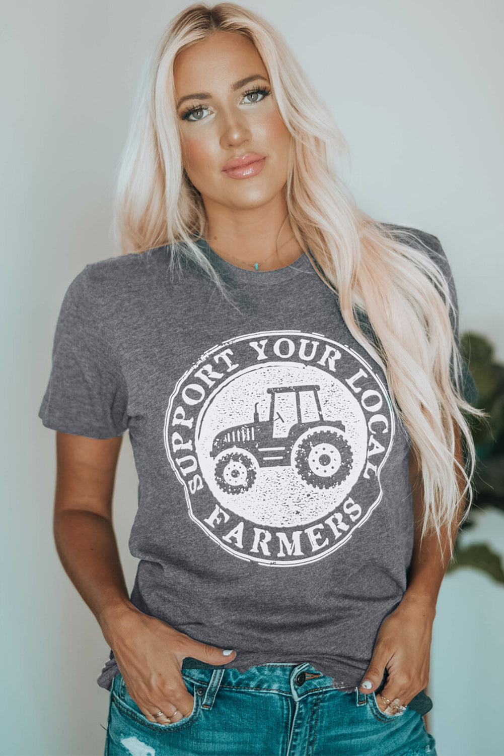 SUPPORT YOUR LOCAL FARMERS Graphic Tee-0