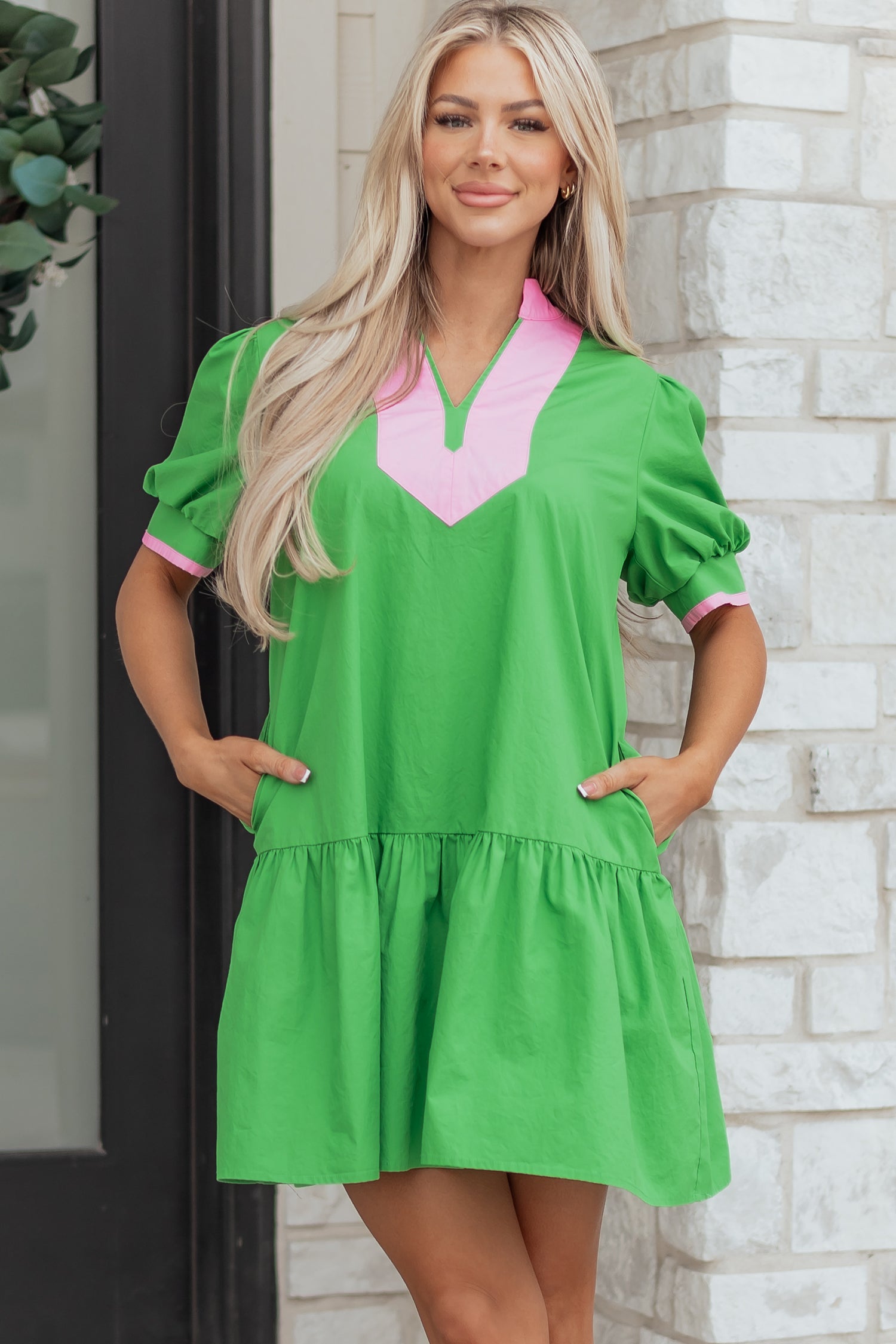 Ainara Ruffle Hem Mini Dress-4