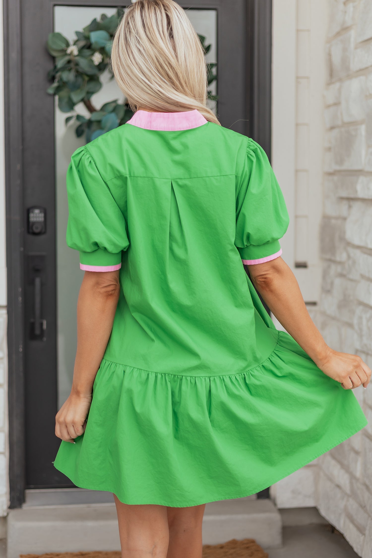 Ainara Ruffle Hem Mini Dress-1