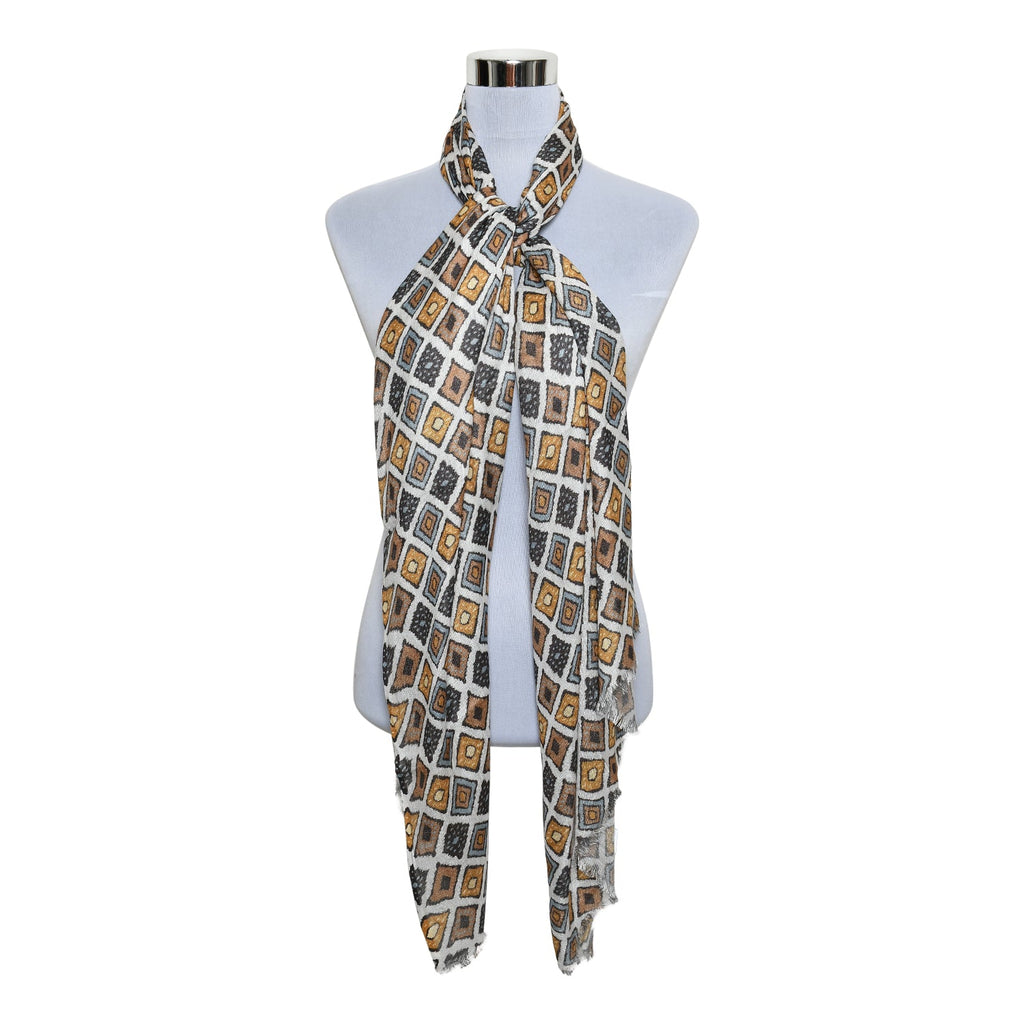 Womens Viscose Print Scarf Lightweight Wraps MV515-4