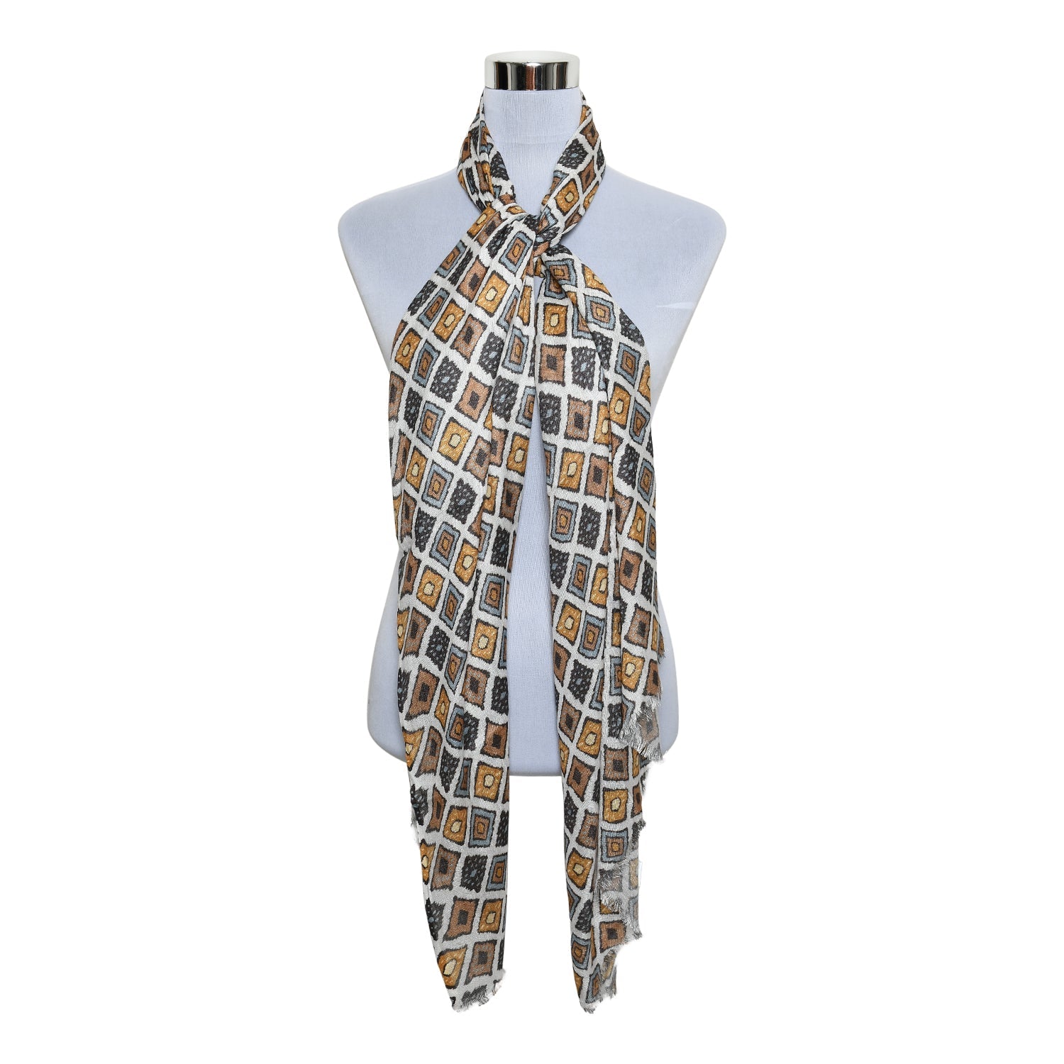 Womens Viscose Print Scarf Lightweight Wraps MV515-4