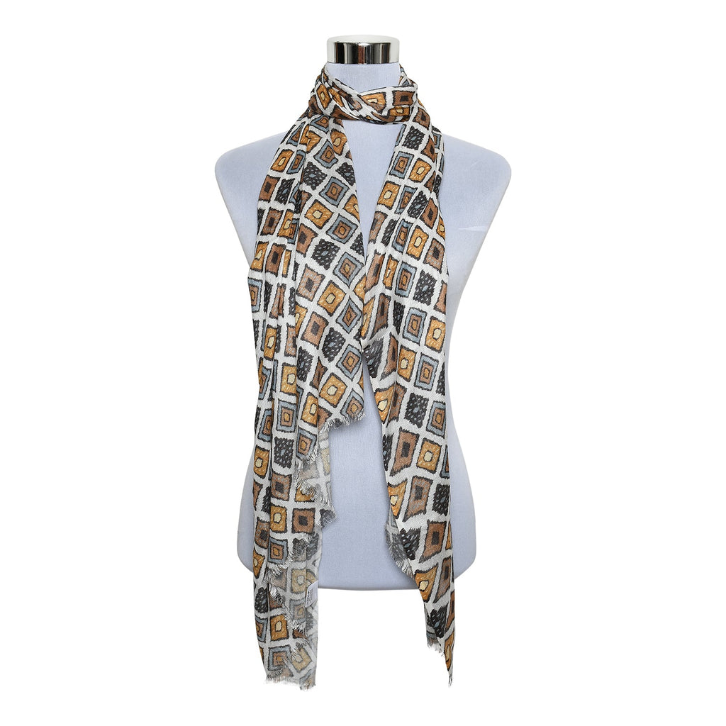 Womens Viscose Print Scarf Lightweight Wraps MV515-3