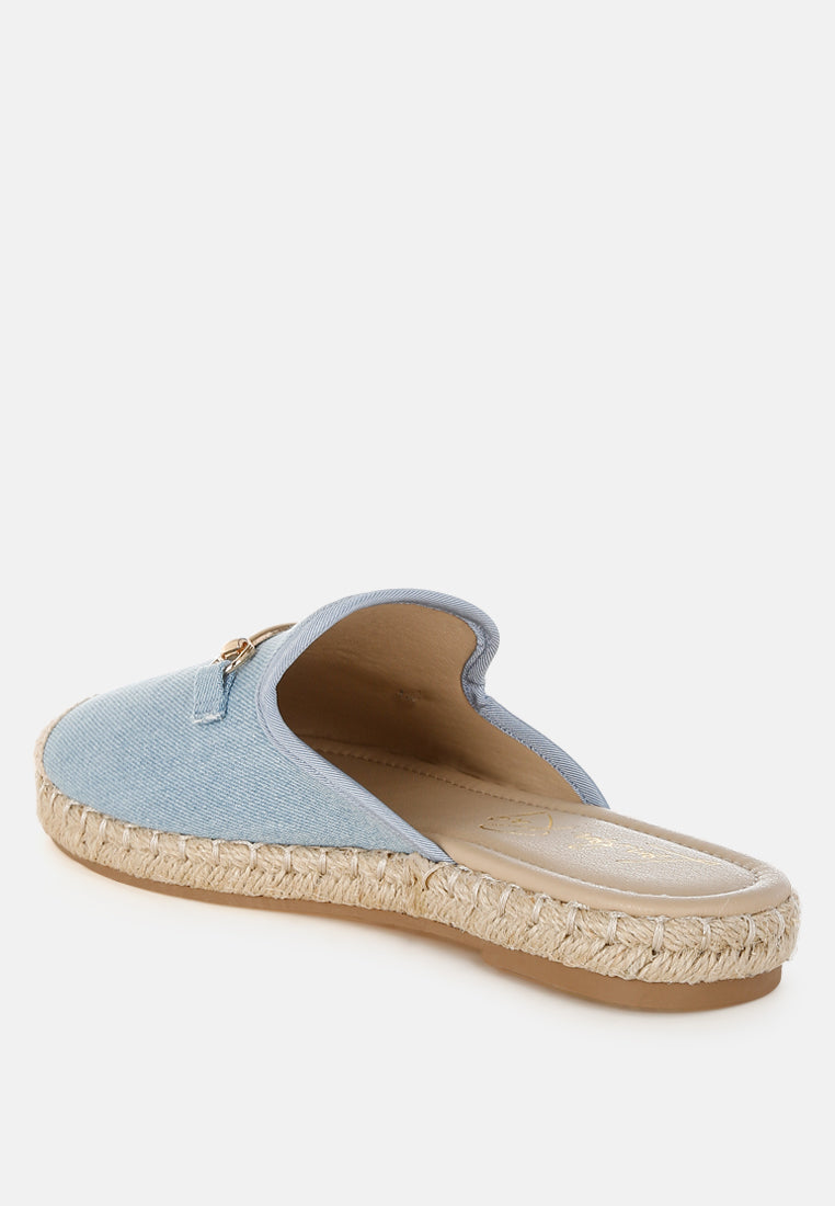 Midori Denim Slip-On Mules-2