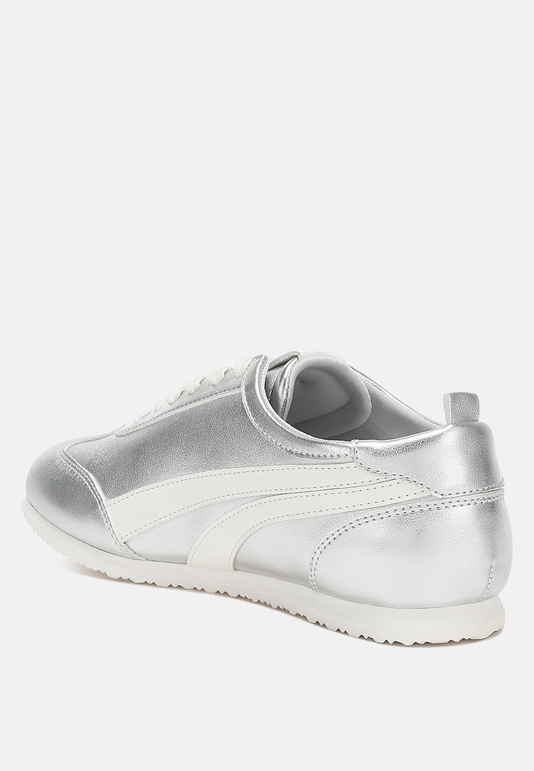 Montek Metallic Lace-Up Sneakers-2