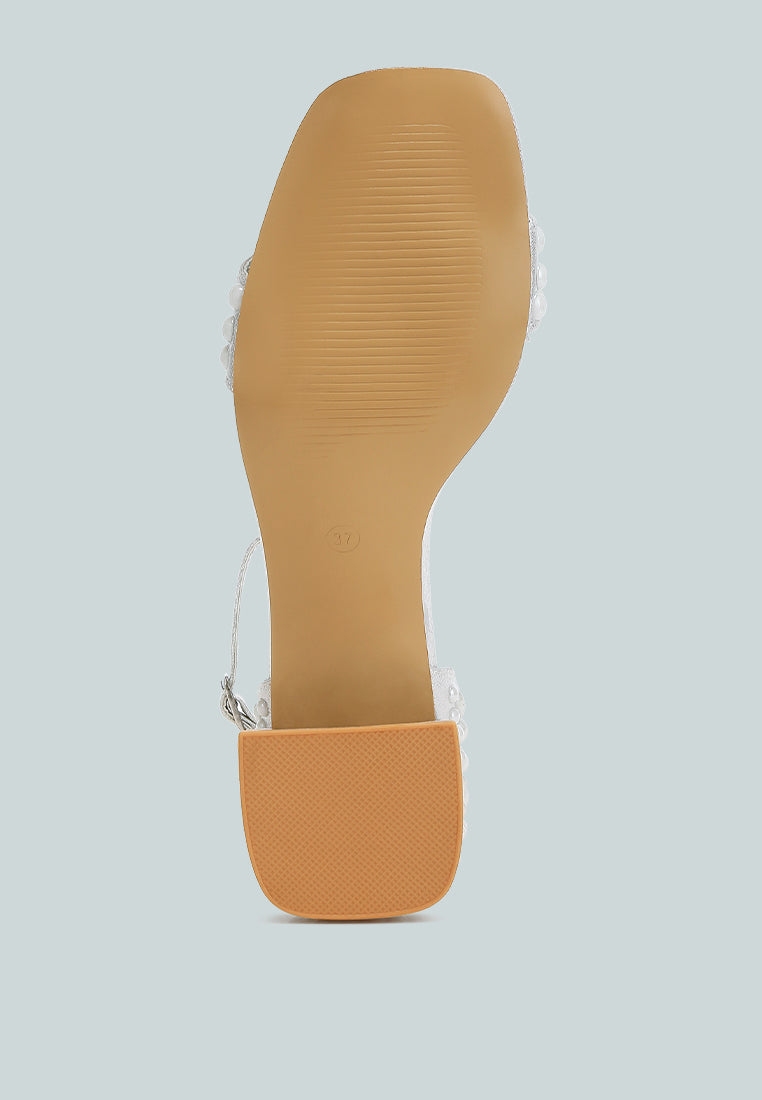 Nocturnal Rhinestone Embellished Shimmer Sandals-4