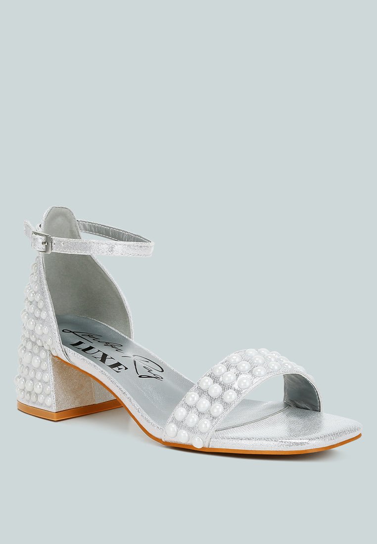 Nocturnal Rhinestone Embellished Shimmer Sandals-1