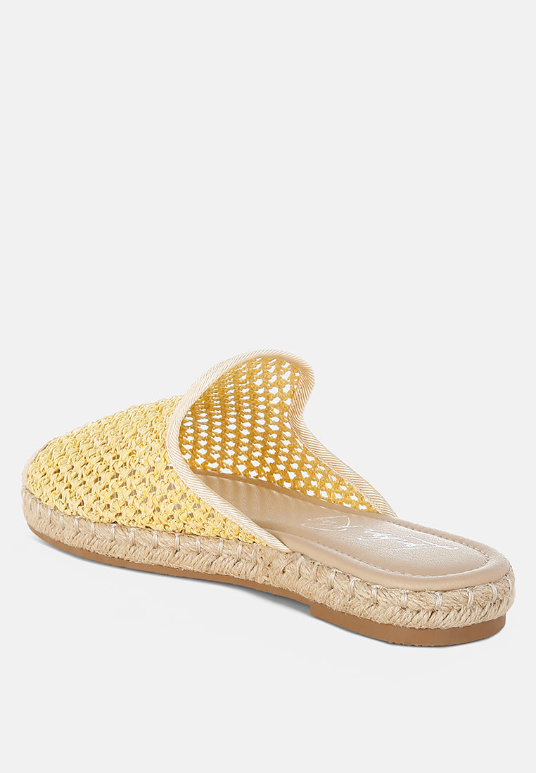 Nongai Raffia Espadrilles Mules-2