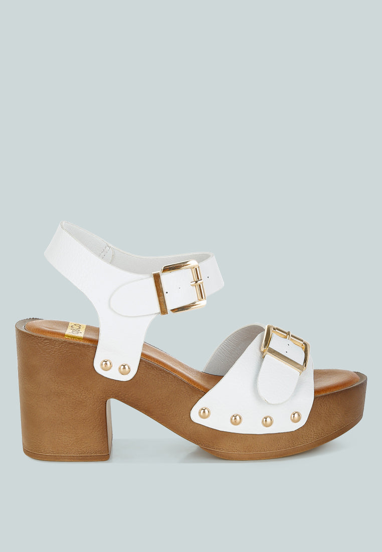 Ompasa Genuine Leather Clog Sandals-0