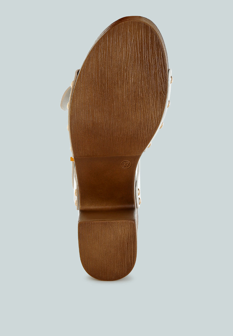 Ompasa Genuine Leather Clog Sandals-4