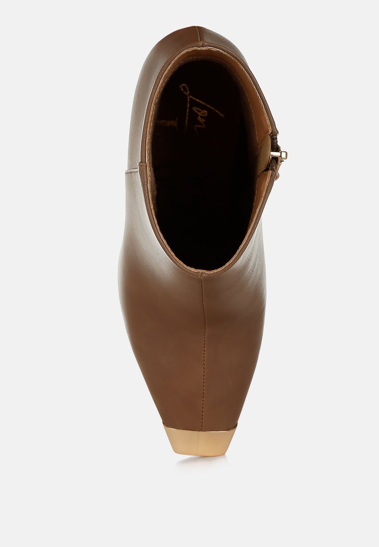 Orca Metallic Cap Toe Faux Leather Boots-3