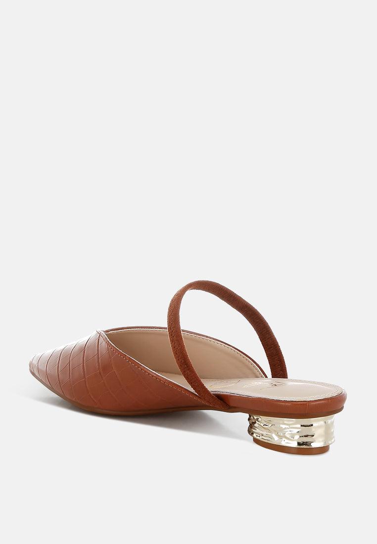 Renata Fantasy Heel Croco Mules-2