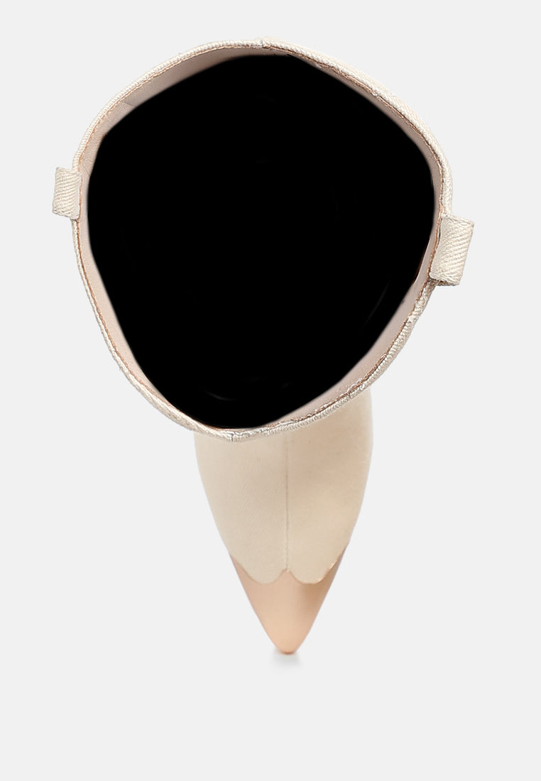 Ridda Metallic Cap Toe Denim Boots-3