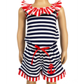 AnnLoren Girls Anchors Away Nautical Jumpsuit Summer Romper-0