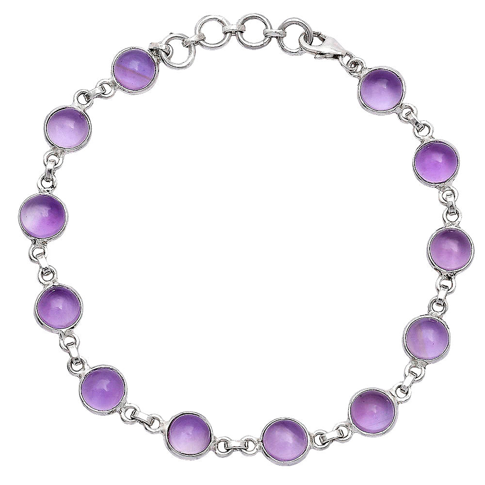 Natural Amethyst Cab - Brazil Bracelet B-1001 SDB5285-1