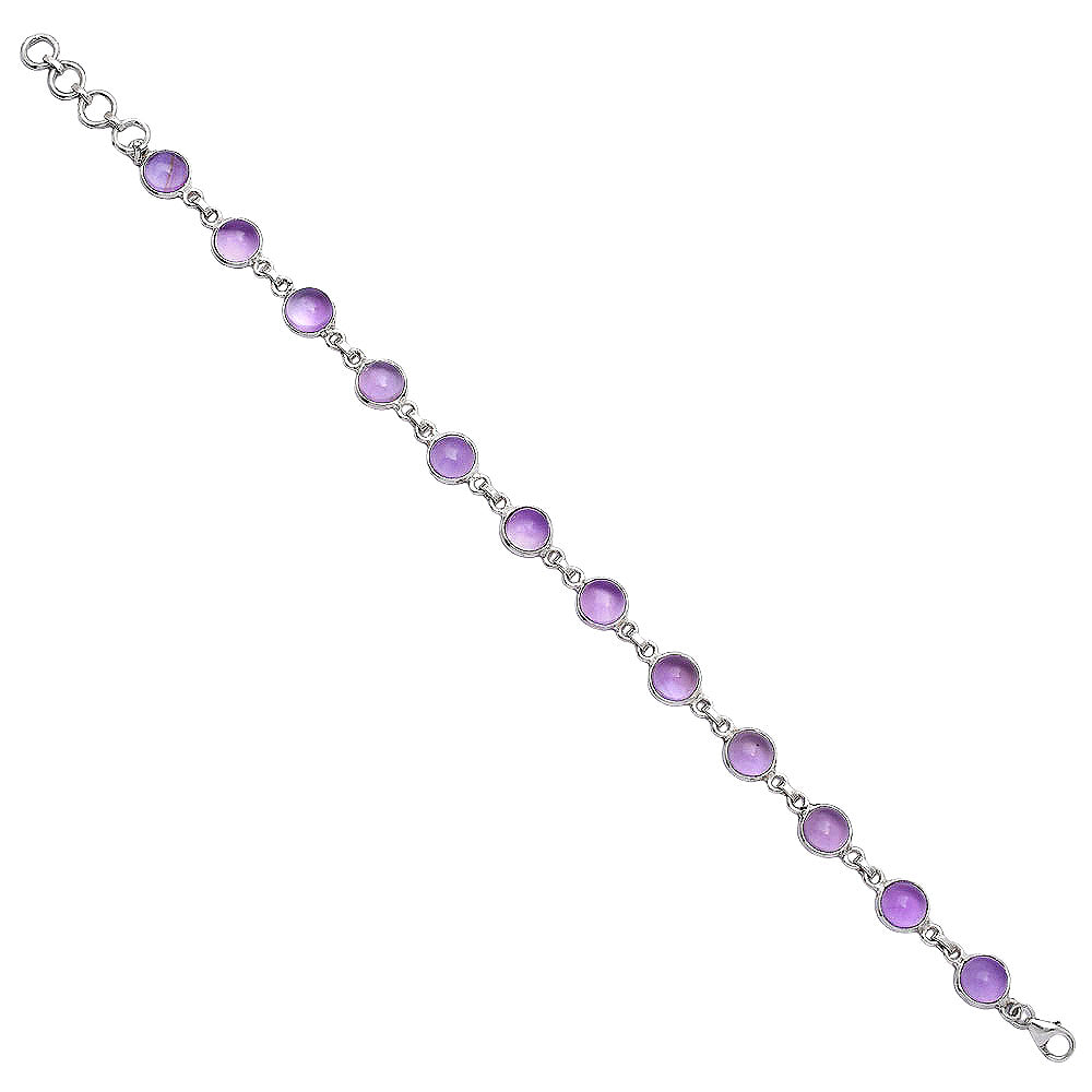 Natural Amethyst Cab - Brazil Bracelet B-1001 SDB5285-3