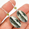 Natural Chrysotile & Peridot Earrings E-1002 SDE82475-0